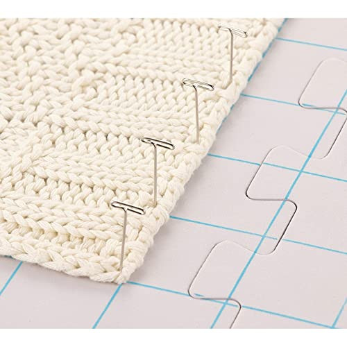Juvale Foam Blocking Pad Set For Knitting and Crochet 9Pack 125 X 125 In 07In Thick Blue With 200 TPins and Storage Bag Yarn Blocking Kit For Knitting and Crochet