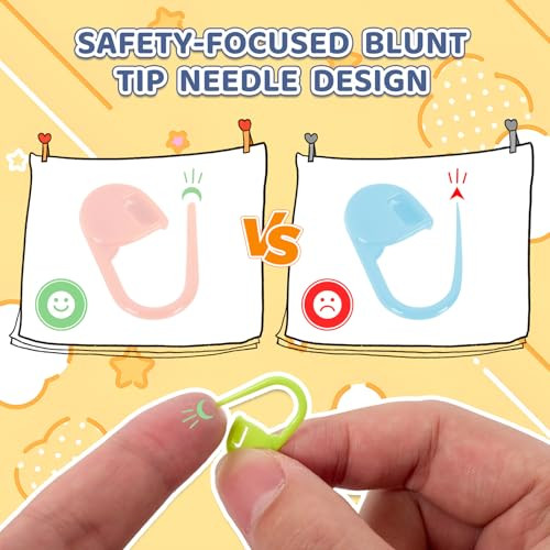 Lkbeuuu 200 Pcs Locking Stitch Markers Set Comes With A Storage Case Colored Locking Stitch Markers Set Suitable For Diy And Hand Sewing Knitting Accessories 10 Colors