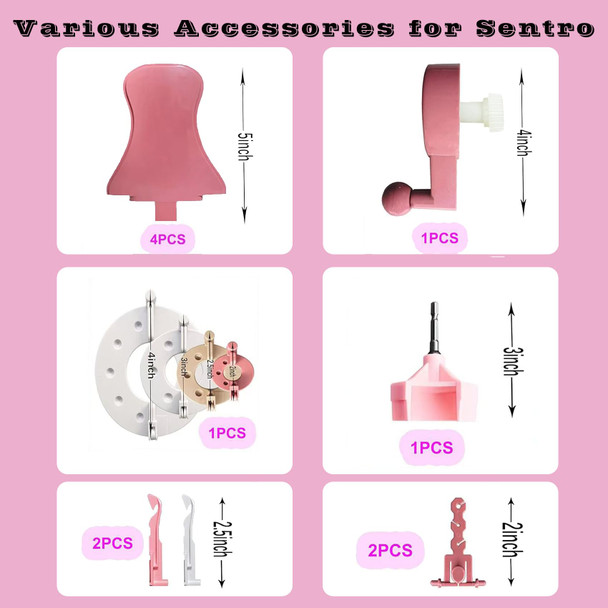 Azanu 32 Pcs Set Sentro 40/48 Knitting Machine Accessories Various Weaving Loom Round Knitting Machines Replacement Tools Include Adapter Handle Tensioner And Knit Hook Kit For Adults and Kid