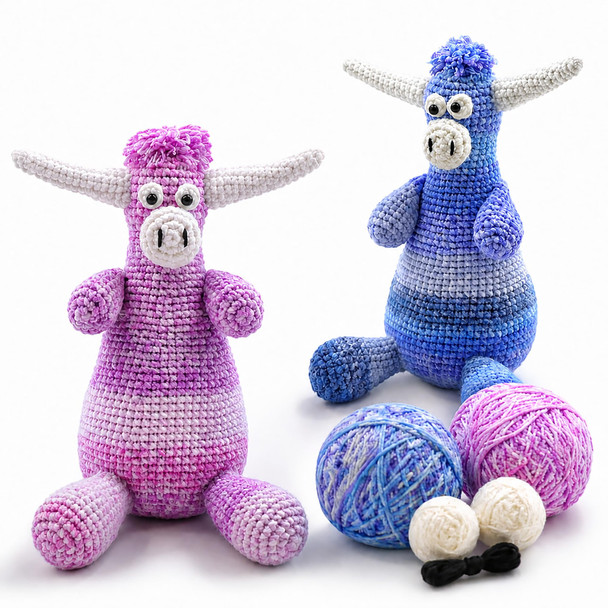 Jyzjdke Highland Cow Beginner Crochet Kit For Adults Complete Crochet Animal Kit With Yarn Hook StitchByStitch Manual Tutorial Easy Crochet Starter Kit Holiday Birthday Gifts Highland Cattle 2 Pack