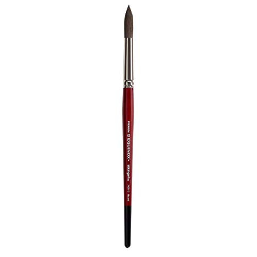 Kingart Equinox 1060D 3 Pc Set Of Round Brushes Premium Artist Painting Bundle For Watercolors Gouache Dyes and Silk Painting Short Handle Round Sizes 4 8 12