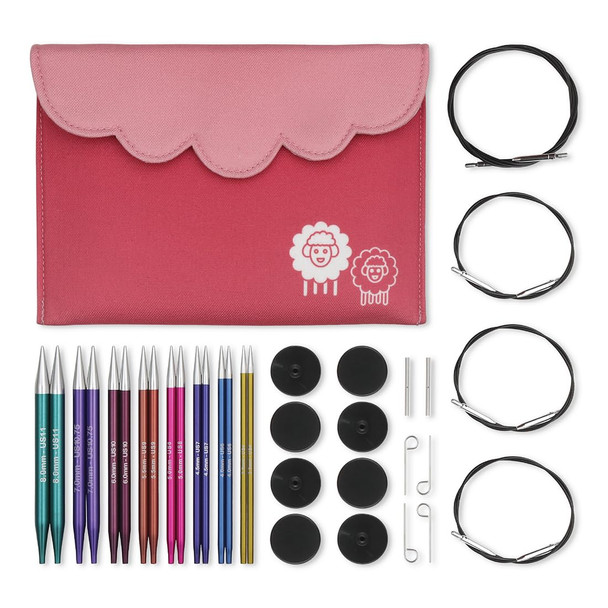 Knitpro Zing Deluxe Interchangeable Needle Set 5 13Cm 8 Us Sizes 4 To 11