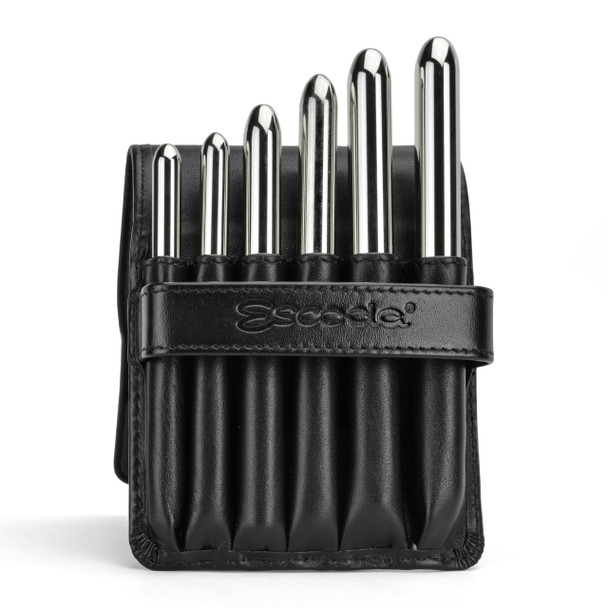 Escoda 1526 Ultimo Series Artist Watercolor Travel 6 Brush Set In Black Synthetic Leather Wallet Synthetic Squirrel
