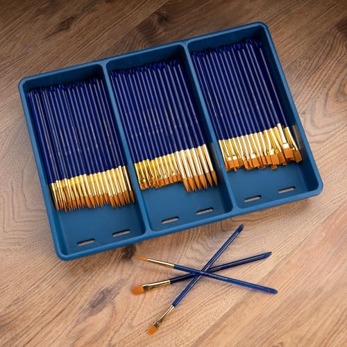 Royal and Langnickel Brush Gold Taklon Paint Brush Super Value Pack Assorted Sizes 120 Brushes