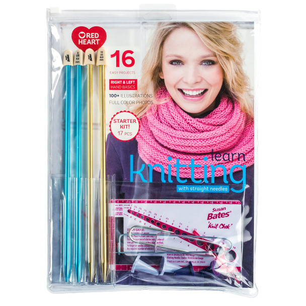 Red Heart How To Knit Kit My Knitting Teacher Learn To Set