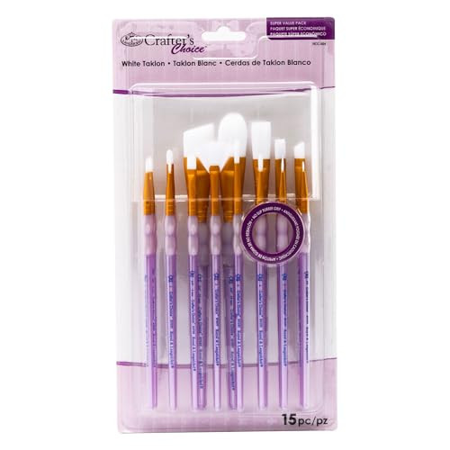 Royal and Langnickel Brush Manufacturing Brush Taklon White 15/Pkg UsOne Size