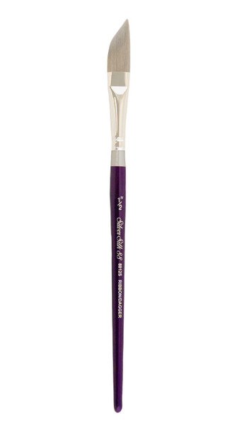 Silver Brush Limited 8812S Silver Silk Dagger Striper Brush For Watercolor Gouache And Acrylic Paint Size 1/2 Inch Short Handle