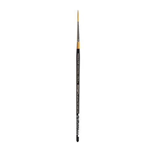 Kingart Original 9375 Series Size 10/0 Golden Taklon MidLength Liner Black/Gold