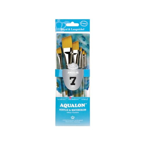 Royal and Langnickel Aqualon Angular Artist Brush Set 7Piece