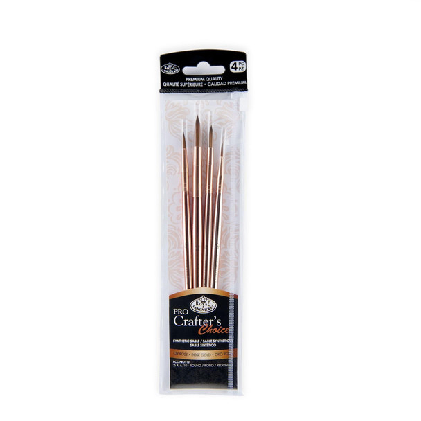Royal and Langnickel CrafterS Choice Pro Synthetic Sable Mop Craft Brush Set 3Pc