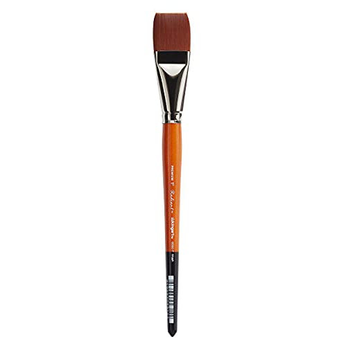 Kingart Radiant 6550 Wash Series Premium Golden Synthetic Brushes For Acrylic Oil And Watercolor Set Of 3 Sizes 1/2 3/4 and 1