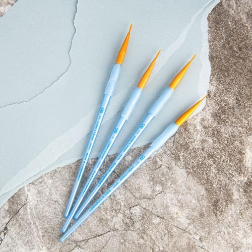 Royal and Langnickel CrafterS Choice Gold Taklon Detail Brush Set 4/Pkg