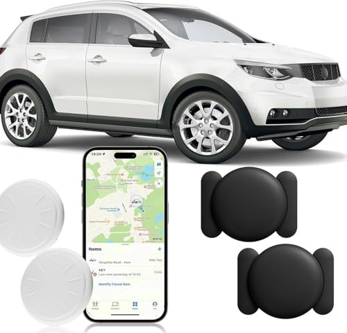 Hongtop H Gps Tracker For Vehicles Real Time Gps Tracker For Car Work With Apple Find MyIos Only No Monthly Fee Mini Tracker Device For Vehicles Black 2Pcs