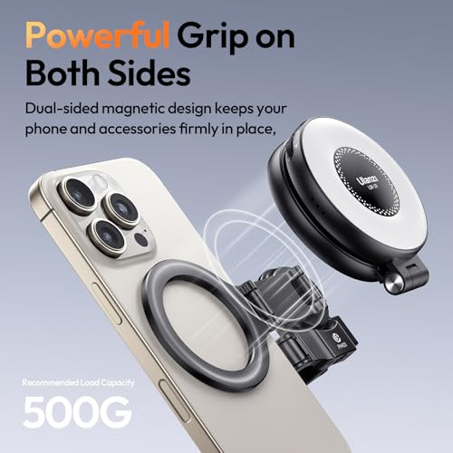 Ulanzi Pm01 Magnetic Mount Stand Compatible With Dji Osmo Pocket 3/Pocket 4 Aluminium Expansion Camera Holder With Cold Shoe And 1/4 Mount 181/270/360 Adjustment Magnetic Adapter Xtra Accessories