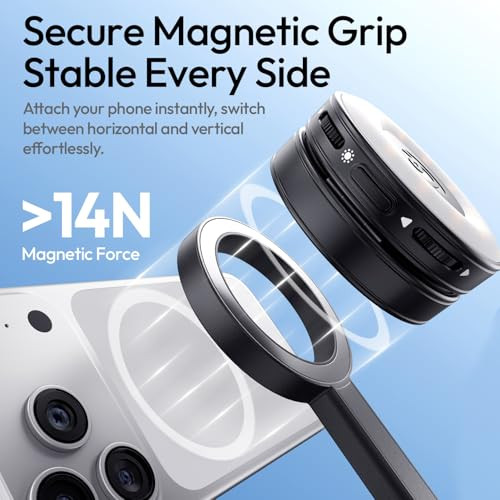 Ulanzi Sk21 71 Magnetic Phone Tripod Selfie Stick With Auto Open and Lift To Fold Extendable Camera Tripod Stand W Remote For Magsafe Mount For Iphone 17 16 15 14 Android Vlog Live Streaming Black