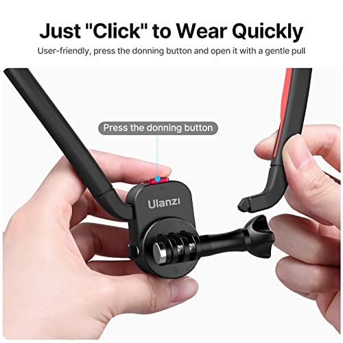 Ulanzi Select Go Quick Ii Magnetic Neck Mount For Action Cameras OneClick Quick Release Pov Holder Compatible With Gopro Hero 13/12/11/Insta360 X5/X4/X3/Dji Osmo Action 5/4/3 Pro HandsFree Vlogging