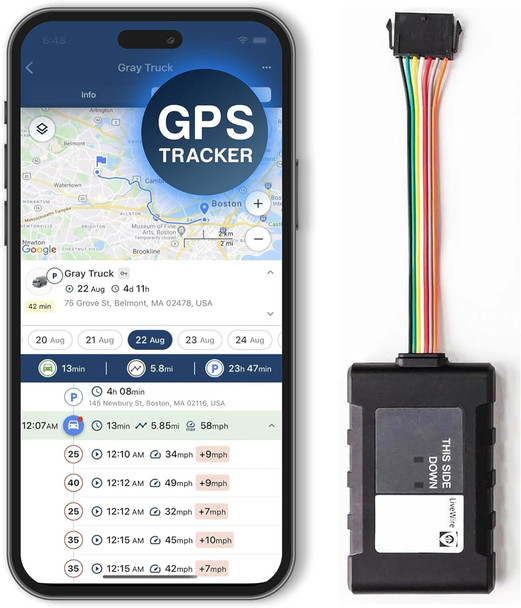 Brickhouse Security Gps Tracker For Vehicles Livewire Volt 4G Lte Wired Car Tracker With Gps Tracking and Mapping Enhance Security With RealTime 24/7 Surveillance Easy Installation Subscription Required