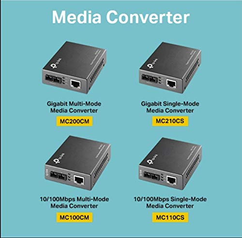 TpLink Fast Ethernet Sfp To Rj45 Fiber Media Converter Fiber To Ethernet Converter 10/100Mbps Rj45 Port To 100BaseFx SingleMode Fiber Mc110Cs
