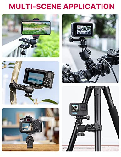 Ulanzi Select R099 Super Clamp Camera Mount Heavy Duty 33Lb Load Metal Clamp With 360 Ball Head For Action Cameras Gopro/Insta360/Dji Dslr Bike/Motorcycle Handlebar Pole/Tube Mount Accessories