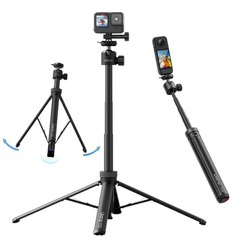 Ulanzi Tt24 Cka QuickRelease Selfie Stick Tripod With OneTouch Opening 59 Extension Pole Adjustable Handle Grip With Ball Head Compatible For Cameras Insta360/Gopro/Dji Action Camera Phones