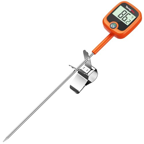 Temppro Tp509 Candy Thermometer With Pot Clip 10 Long Probe Instant Read Meat Food Thermometer With Lcd Cooking Oil Deep Frying Thermometer For Brewing Fathers Day Previously Thermopro