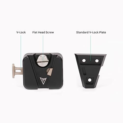 Tilta Pocket VMount Battery Plate V2 Quick Release Design Universal 1/420 Mounting With Locating Pins Ultra Lightweight Compact Profile For Gimbal Drone and Handheld Rigs Black