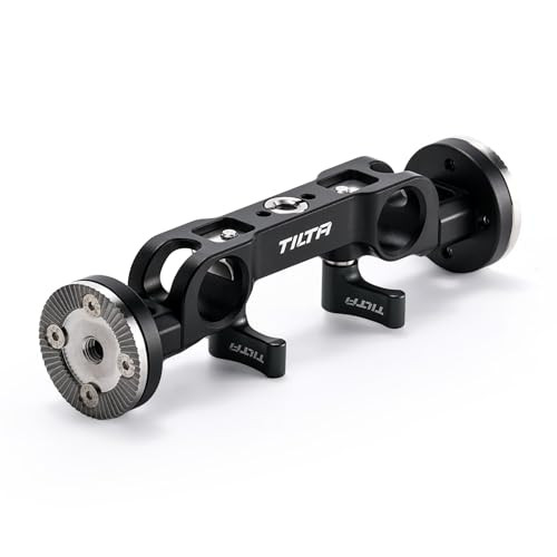 Tilta 15Mm Lws Dual Rosette Adapter Black Compatible With Rosette Arms and Hand Grips 15Mm Rod Mount 3/816 and 1/420 Thread Aluminum and Stainless Steel Construction
