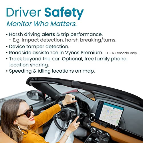 Vyncs Gps Tracker For Vehicles No Monthly Fee 4G Lte Vehicle Location Trip History Driving Alerts Geofence Fuel Economy Obd Fault Codes UsaDeveloped Family Or Fleets