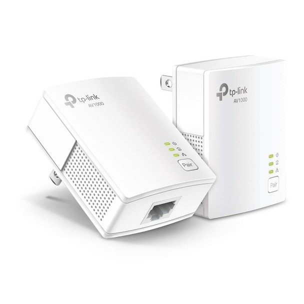 TpLink Av1000 Powerline Ethernet Adapter Kit TlPa7017P Kit Passthrough Noise Filtering Gigabit Port Plug Pair and Play Network Adapter Expert Support