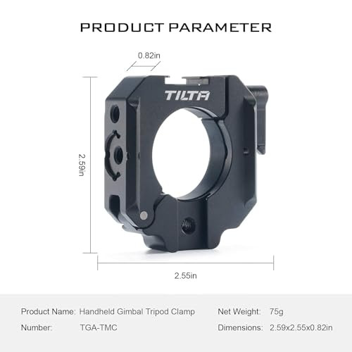 Tilta Handheld Gimbal Tripod Clamp Compatible With Dji Rs2 Rs4 Rs5 Nato Rail and Accessory Mounting