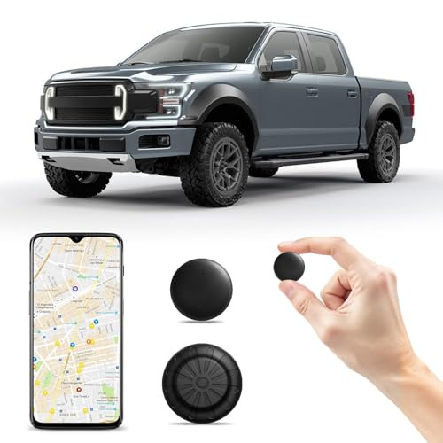 Wuaerdy Mini Gps Tracker For Vehicles Universally For Android and Ios Car Location Tracker W/Magnetic Case Item Finder For Google Find Hub and Ios Find My No Monthly Fees Black