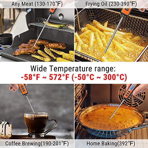 Thermopro Tp509 Candy Thermometer With Pot Clip And Thermopro Tp01A Digital Meat Thermometer For Cooking Bundle