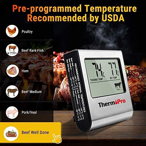 Thermopro Tp16 Large Lcd Digital Cooking Food Meat Thermometer+Thermopro Digital Instant Read Meat Thermometer