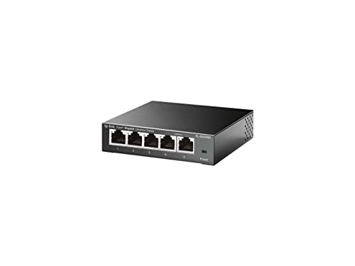TpLink TlSg105S 5 Port Gigabit Ethernet Switch Desktop/WallMount Plug and Play Fanless Sturdy Metal 3 Year Manufacturer 8021P/Dscp Qos and Igmp Snooping Compact Design