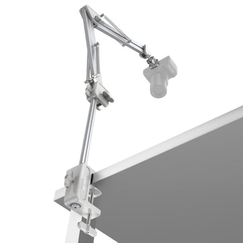 Ulanzi Th04 Overhead Camera Mount With Magic Arm And 1/4 Ball Head 360 Rotatable Camera Desk Mount Desk Tripod With Uka Quick Release Setup For Dslr Cameras/Webcam/Iphone/Ring Light/Microphone