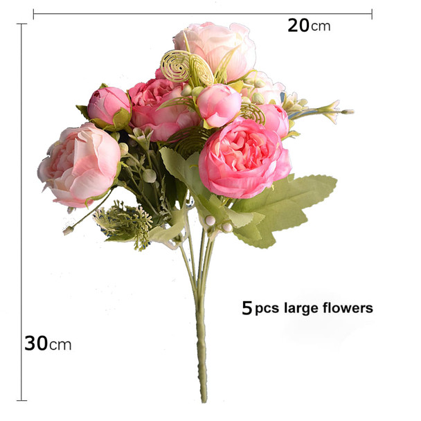 Yelyan 2 Pack Fake Peony Artificial Flowers Pink Flowers Silk Peonies Bouquets For Wedding Home Birthday Party Arrangment Garden DecorationPink