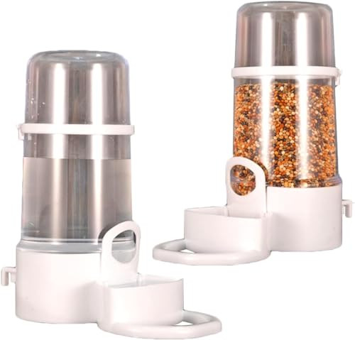 Yamibobo Automatic Bird Food Feeder Bird Seed Bowl With Clip Parrot Dispenser Bottle Food Cup Bowls For Parrot Cage