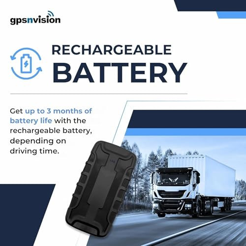 Gpsnvision Gps Tracker For Vehicles With BuiltIn 6 Month Battery Real Time Gps Tracker and Speed Alerts Magnetic Gps Tracker For Cars Fleets Trailers Subscription Required Usa Support