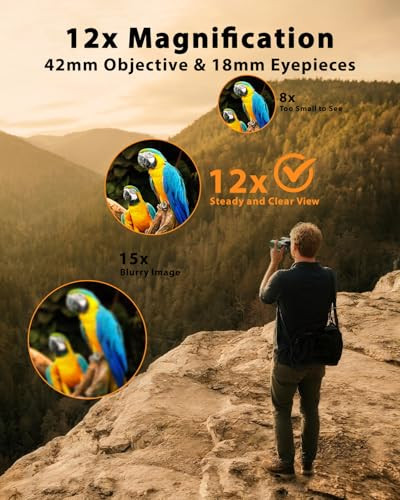 Usogood Professional 12X42 Hd Binoculars High Powered Large View With Clear Low Light Vision Adults Binoculars For Bird Watching Hunting Hiking Travel Cruise At66V3 Green