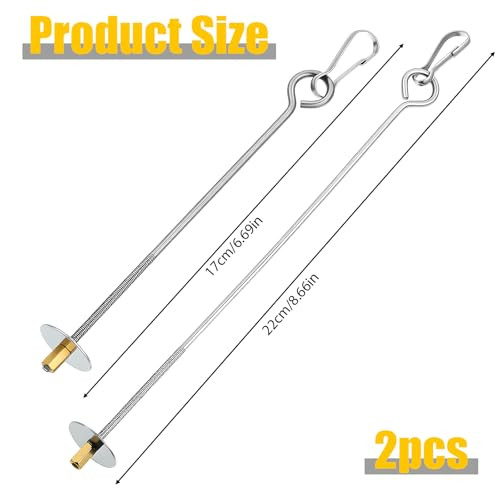 Qfwdfctrenz 2Pcs Bird Cage Food Holder With Hook Parrot Fruit Vegetable Skewer Stainless Steel Bird Feeder For Cages Hanging Foraging Toy Birds Cage Feeder Foraging Toy For Macaw Parakeet Parrot Budgie
