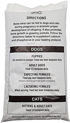 Upco Bone Meal Supplement For Dogs And Cats 1Lb Bag