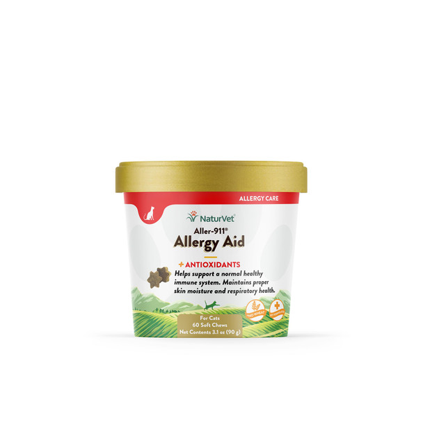 Naturvet Hemp Allergy Aid Plus Hemp Seed Soft Chews For Cats Made In The Usa 60 Ct