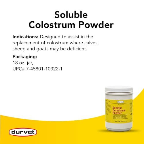 Durvet Soluble Colostrum Powder 18 Ounce Container