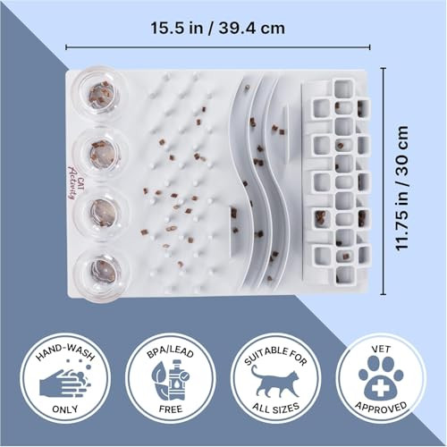 Trixie Fun Board Strategy Game For Cats Puzzle Toy Treat Dispenser Interactive Play Mental Stimulation