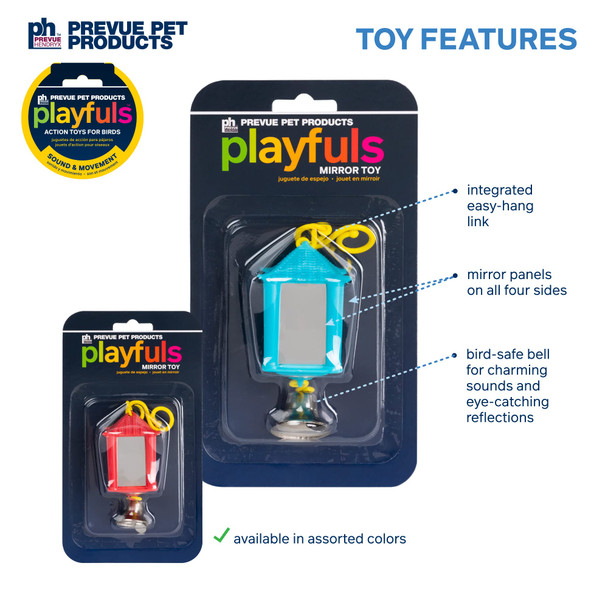 Prevue Pet Products Hendryx Sound and Movement Birdie Basics Lantern Bird Toy 60420
