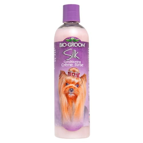 BioGroom Silk Creme Rinse Dog Conditioner Conditioner For Dogs and Puppy Hair Detangler 12 Fl Oz 1Pack Conditioner For Dogs and Puppy Grooming Supplies Detangling Product For Pets