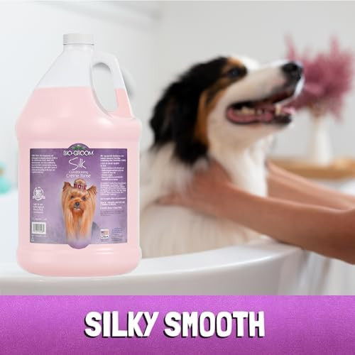 BioGroom Silk Creme Rinse Dog Conditioner Conditioner For Dogs and Puppy Hair Detangler 12 Fl Oz 1Pack Conditioner For Dogs and Puppy Grooming Supplies Detangling Product For Pets
