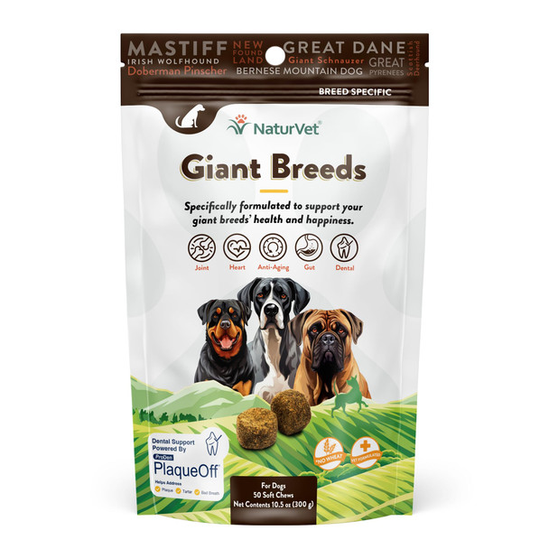Naturvet Bulldog Breed Supplement For Joint Support Digestion Skin Coat Care Dog Multivitamins With Minerals Omega3 Plaqueoff WheatFree Vitamins For Dogs Bully Breeds 50 Soft Chews