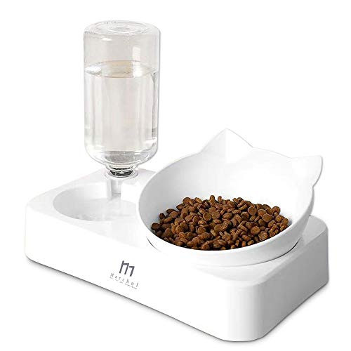 Marchul Cat Bowls Pet Food Bowls Tilted Cat Bowl For Indoor Cats Dog Food And Water Bowl Set