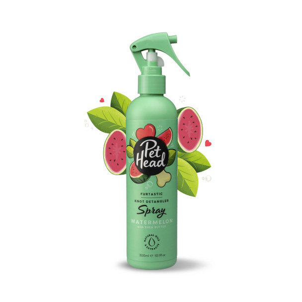 Pet Head Furtastic Dog Shampoo Watermelon Scent Dog Shampoo For Smelly Dogs Knot Detangler Care For Long Tangly Curls and Coats Vegan Gentle Formula For Puppies Made In Usa 16 Fl Oz